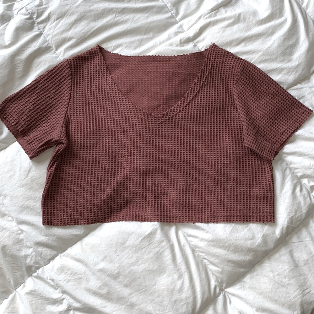 Waffle knit Crop !!